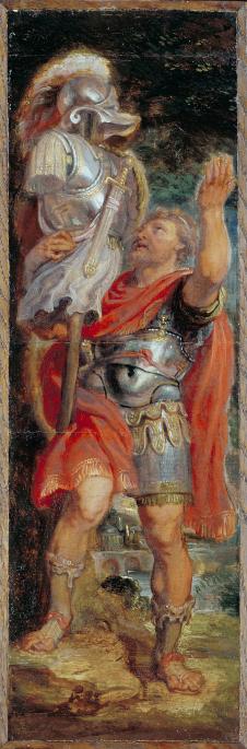 鲁本斯油画作品: 战士和盔甲油画
