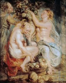 鲁本斯油画作品: 谷神星和两仙女油画下载