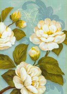 现代两联装饰画高清素材: 白玉兰花 B