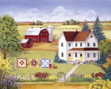 漂亮的美国乡村风景装饰画, 美国乡村房子素材欣赏  D