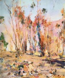 费欣风景油画作品: 秋天的树林
