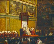 安格尔作品: 教皇皮乌斯七世在西斯廷礼拜堂