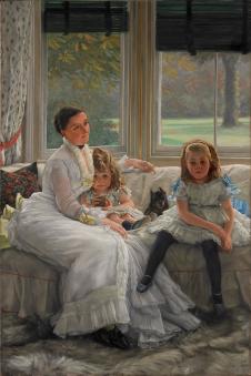 凯萨琳史密斯夫人和她的孩子 Portrait of Mrs Catherine Smith Gill and Two of Her Children