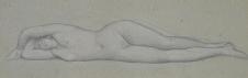 莱顿素描作品:侧身的女人体