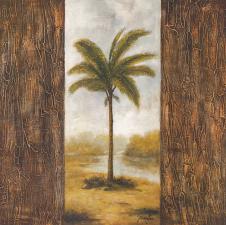 中东装饰画素材: 椰树装饰画 椰树肌理画 B