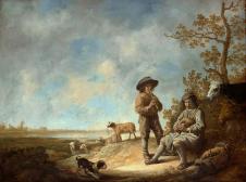 阿尔伯特·库普作品:Piping Shepherds 吹笛的放牧人