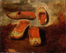 德拉克罗瓦作品: 红鞋子油画素材