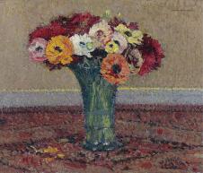 亨利马丁油画:花瓶里的花束