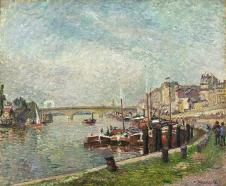 毕沙罗作品: 鲁昂的河边