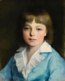 雷诺阿高清油画: 穿蓝色衣服的男孩 PORTRAIT OF A BOY IN BLUE