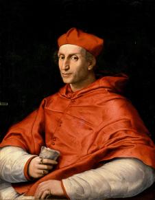 拉斐尔作品: 红衣主教毕别纳的画像