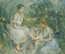 莫里索油画: 两个浴女