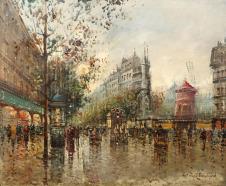 安托万·布兰查德作品: 雨天的巴黎街头