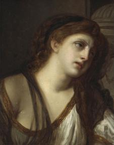 格勒兹作品: 伤心的寡妇 高清油画大图欣赏
