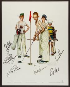 诺曼洛克威尔作品: 打高尔夫球的小孩