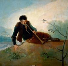 戈雅作品: 吹乐器的男子