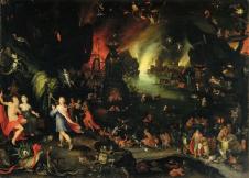 勃鲁盖尔作品 《天国与地狱》，原名《地狱中的奥菲欧》