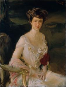 索罗拉人物油画: 坐着的夫人肖像