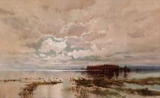 威廉·查尔斯·皮格纳特 (William Charles Piguenit)  ThefloodintheDarling 洪水油画
