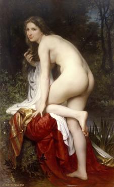 布格罗油画: 浴女 Woman Bathing