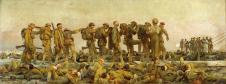 萨金特油画作品《中毒》（Gassed）中毒油画,战争油画赏析