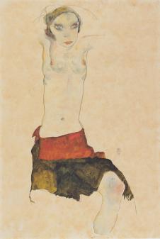 埃贡·席勒作品: 上身裸露的女人