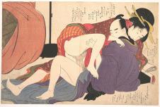喜多川歌磨作品: 日本浮世绘春画高清图片下载