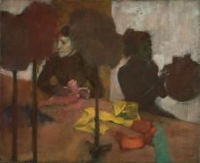 德加油画作品: 坐着的女人