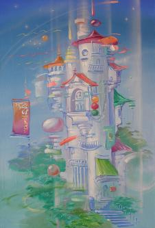 梦幻的摩天城堡油画欣赏 A