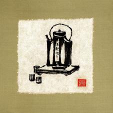 现代中式茶馆 茶道装饰画素材: 茶壶茶杯 B