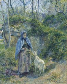 毕沙罗作品: 牧羊女和山羊 Shepherdess And The Goat