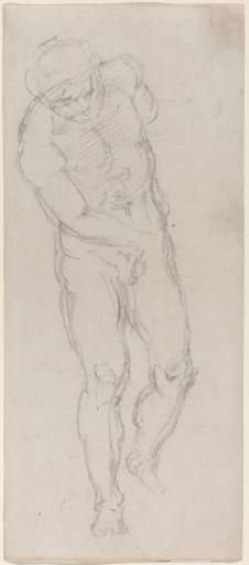 米开朗基罗素描作品:男人体