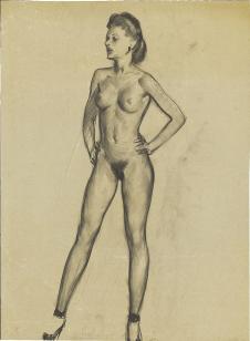 吉尔艾尔夫格兰素描作品: 女人体