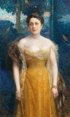 爱德华·威斯  路易丝·多布纳·冯·多伯瑙的肖像