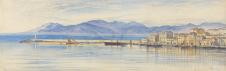 Edward Lear-A View of the Harbour at Cannes　戛纳