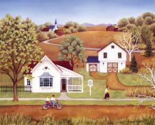 漂亮的美国乡村风景装饰画, 美国乡村房子素材欣赏 B