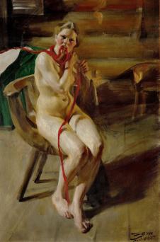 佐恩作品: 红绳子与裸女