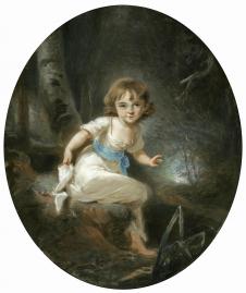 托马斯.劳伦斯作品: 林中的小女孩油画欣赏