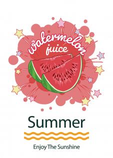 夏日水果装饰画: 西瓜