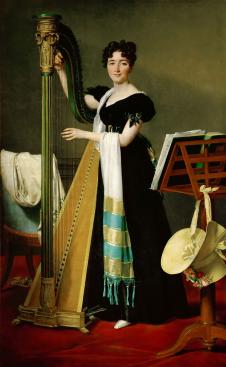 雅克路易大卫作品:弹琴的女人