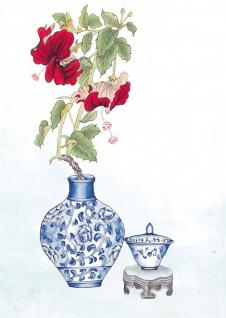 青花瓷器花瓶国画素材欣赏 B