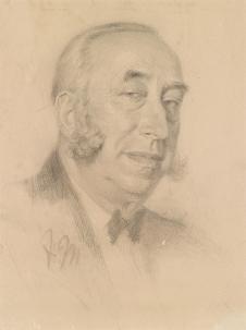 门采尔素描作品: 男人肖像