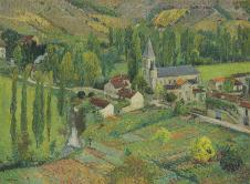 亨利马丁油画:美丽的乡村田野