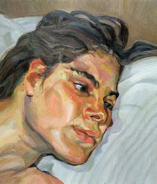 画家卢西安弗洛伊德油画作品 《艾莎头像》​ 高清图片素材下载