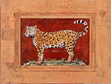 两联动物装饰画素材: 豹子