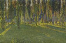 亨利马丁油画: 阳光穿透树林
