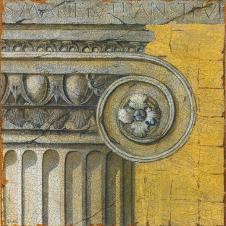 裂纹背景的罗马柱装饰画素材下载 A