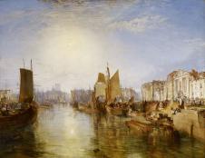 透纳作品: 迪耶普的港口油画欣赏