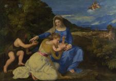 提香作品:圣母子和圣者们 The Madonna and Child with