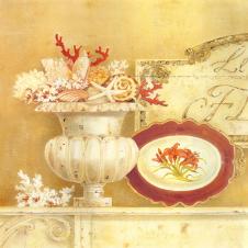 欧式静物装饰画素材: 花盆和盘子 A